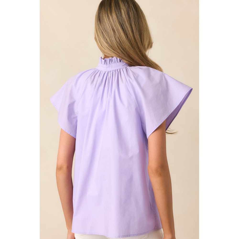 NWT PROSPERINA Florence Lilac Cotton Top / Sizes XS & M / Sold at‎ Saks - Picture 5 of 6